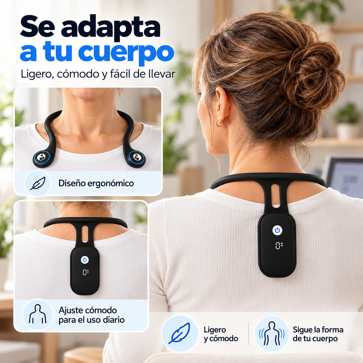 PosturaSense™ Corrector electrónico de postura para el cuello